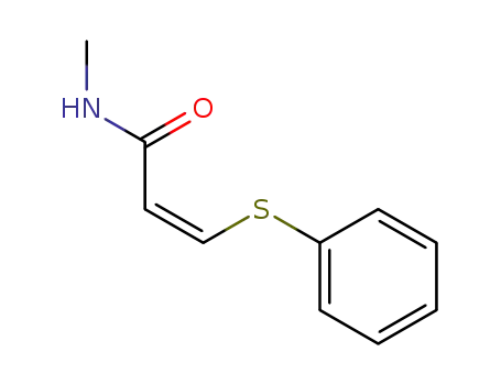Molecular Structure of 89024-25-9 (2-Propenamide, N-methyl-3-(phenylthio)-, (Z)-)