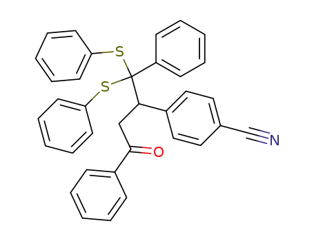 4-[4-Oxo-1,4-diphenyl-1,1-bis(phenylsulfanyl)butan-2-yl]benzonitrile