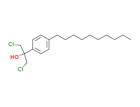 Molecular Structure of 106418-66-0 (2-<p-(n-decyl)phenyl>-1,3-dichloro-2-propanol)