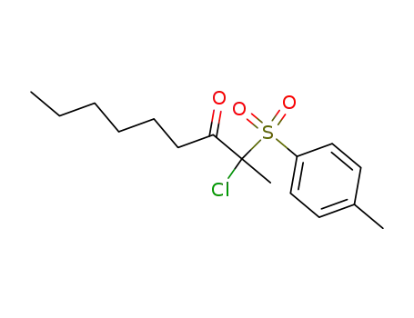 3-Nonanone, 2-chloro-2-[(4-methylphenyl)sulfonyl]-