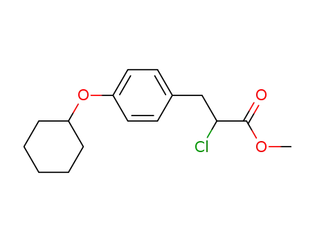 2-Chloro-3-(4-cyclohexyloxy-phenyl)-propionic acid methyl ester