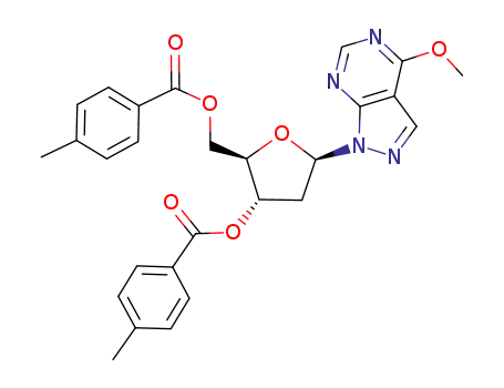 1-<2'-deoxy-3',5'-di-O-(p-toluoyl)-β-D-erythro-pentafuranosyl>-4-methoxy-1H-pyrazolo<3,4-d>pyrimidine
