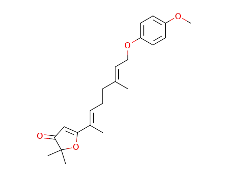 3(2H)-Furanone,
5-[7-(4-methoxyphenoxy)-1,5-dimethyl-1,5-heptadienyl]-2,2-dimethyl-,
(E,E)-