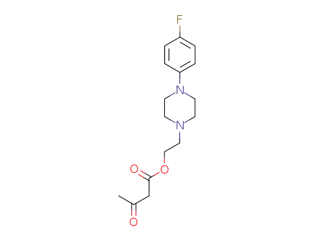 Molecular Structure of 90096-18-7 (Butanoic acid, 3-oxo-, 2-[4-(4-fluorophenyl)-1-piperazinyl]ethyl ester)