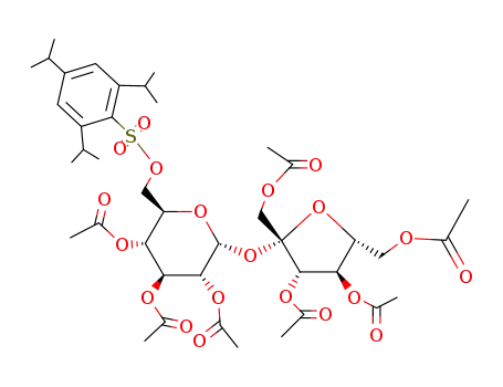 6-O-Tripsyl-2,3,4,1',3',4',6'-hepta-O-acetylsucrose