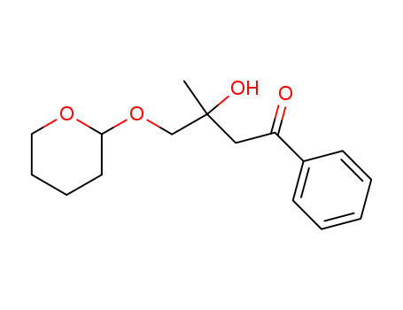 1-Butanone,
3-hydroxy-3-methyl-1-phenyl-4-[(tetrahydro-2H-pyran-2-yl)oxy]-