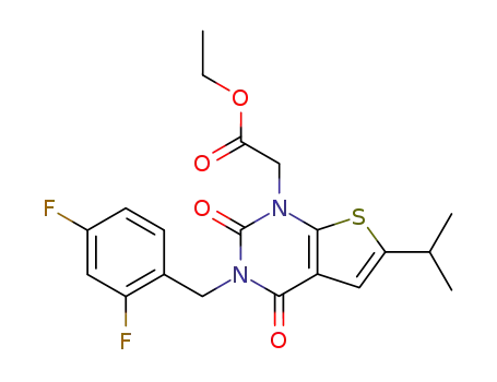 [3-(2,4-Difluoro-benzyl)-6-isopropyl-2,4-dioxo-3,4-dihydro-2H-thieno[2,3-d]pyrimidin-1-yl]-acetic acid ethyl ester