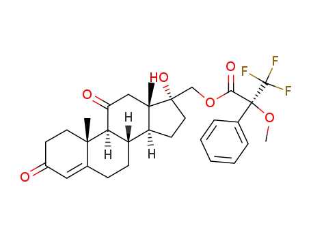 17α-Hydroxy-17β-<<(S)-α-methoxy-α-(trifluoromethyl)phenylacetoxy>methyl>androst-4-ene-3,11-dione