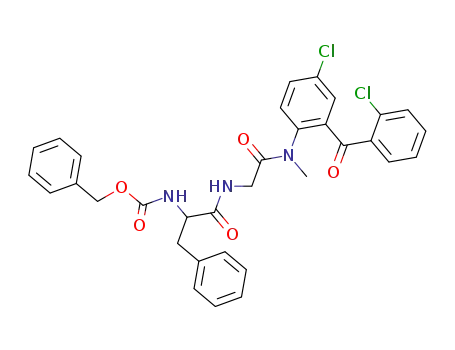 {1-[({[4-Chloro-2-(2-chloro-benzoyl)-phenyl]-methyl-carbamoyl}-methyl)-carbamoyl]-2-phenyl-ethyl}-carbamic acid benzyl ester