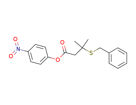 Butanoic acid, 3-methyl-3-[(phenylmethyl)thio]-, 4-nitrophenyl ester