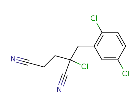 Molecular Structure of 112177-14-7 (Pentanedinitrile, 2-chloro-2-[(2,5-dichlorophenyl)methyl]-)