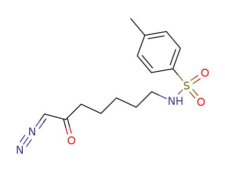 Molecular Structure of 72676-77-8 ((1Z)-1-diazonio-7-{[(4-methylphenyl)sulfonyl]amino}hept-1-en-2-olate)