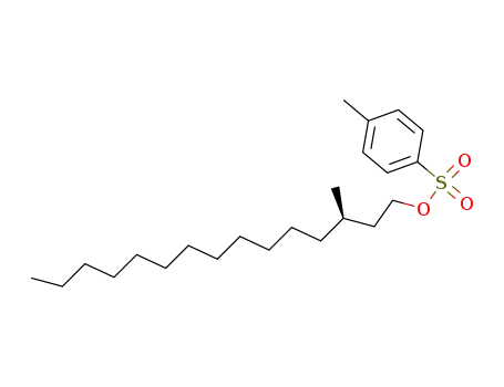 Molecular Structure of 89051-71-8 (1-Pentadecanol, 3-methyl-, 4-methylbenzenesulfonate, (R)-)