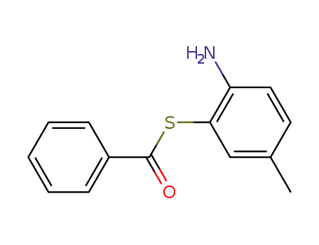 Molecular Structure of 112308-07-3 (S-(2-AMino-5-Methylphenyl)thiobenzoate)