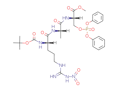Molecular Structure of 107540-42-1 (Boc-Arg(NO2)-Ala-Ser<OP(O)(OPh)2>-OMe)