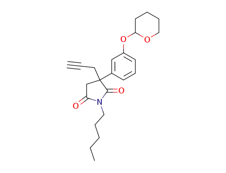 1-pentyl-3-[3'-(tetrahydropyran-2-yloxy)phenyl]-3-propynylpyrrolidine-2,5-dione