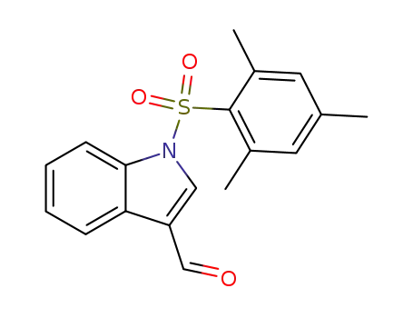 Molecular Structure of 862583-35-5 (1-(mesitylsulfonyl)-1H-indole-3-carbaldehyde)