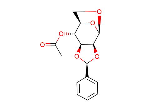 Molecular Structure of 109055-08-5 (4-O-acetyl-1,6-anhydro-2,3-O-endo-benzylidene-β-D-mannopyranose)