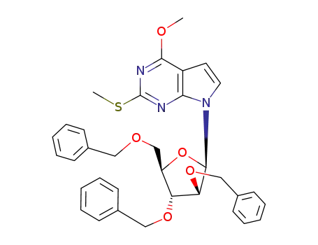 4-Methoxy-2-methylthio-7-(2,3,5-tri-O-benzyl-β-D-arabinofuranosyl)-7H-pyrrolo<2,3-d>pyrimidin