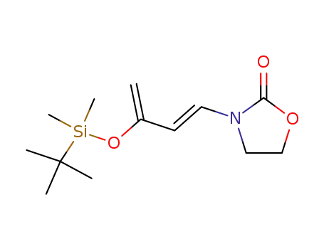 Molecular Structure of 300545-19-1 ((E)-3-(tert-butyldimethylsiloxy)-1-(2-oxazolidinon-3-yl)-1,3-butadiene)