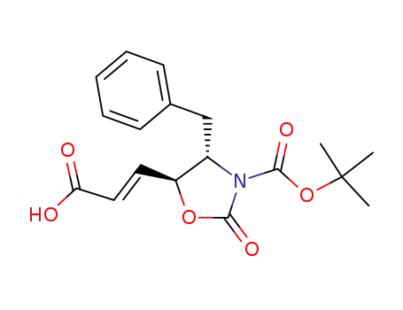 (4S,5S)-4-benzyl-3-(tert-butyloxy)carbonyl-2-oxooxazolidin-5-(E)-propenoic acid