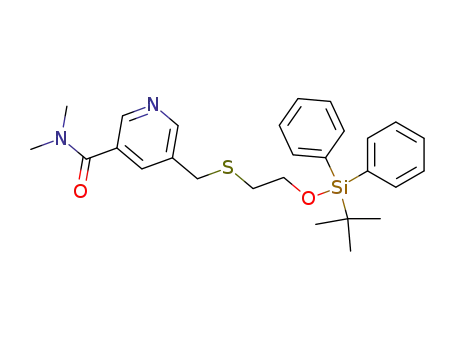 5-[2-(tert-Butyl-diphenyl-silanyloxy)-ethylsulfanylmethyl]-N,N-dimethyl-nicotinamide