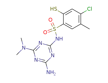 Benzenesulfonamide,
N-[4-amino-6-(dimethylamino)-1,3,5-triazin-2-yl]-4-chloro-2-mercapto-5
-methyl-