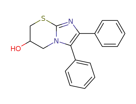 Molecular Structure of 34035-39-7 (6,7-diphenyl-2H,3H,4H-3-hydroxytetrahydroimidazo[2,1-b][1,3]thiazine)