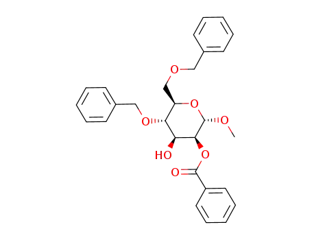 Benzoic acid (2S,3S,4S,5S,6R)-5-benzyloxy-6-benzyloxymethyl-4-hydroxy-2-methoxy-tetrahydro-pyran-3-yl ester