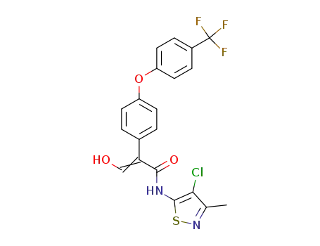 Molecular Structure of 174520-78-6 (N-(4-chloro-3-methyl-5-isothiazolyl)-β-hydroxy-p-[(α,4a,α-trifluoro-p-tolyl)oxy]atropamide)