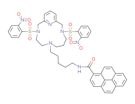 3,10-bis(2-nitrobenzenesulfonyl)-6-[5-(1-pyrenecarbonyl)amino-1-pentanyl]-3,6,10,16-tetraazabicyclo[10.3.1]hexadeca-1<sup>(16)</sup>,12,14-triene