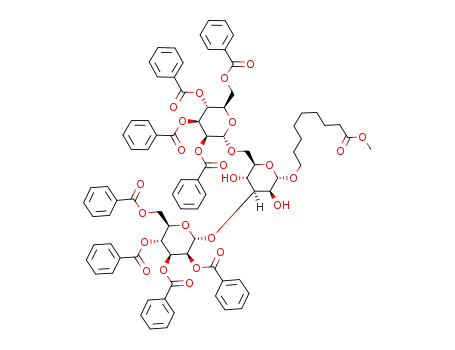 Nonanoic acid, 9-(O-2,3,4,6-tetra-O-benzoyl-.alpha.-D-mannopyranosyl-(1?3)-O-2,3,4,6-tetra-O-benzoyl-.alpha.-D-mannopyranosyl-(1?6)-.alpha.-D-mannopyranosyl)oxy-, methyl ester