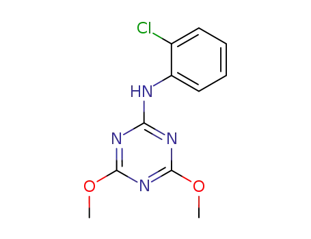 Molecular Structure of 27315-26-0 (N-(2-chlorophenyl)-4,6-dimethoxy-1,3,5-triazin-2-amine)