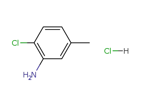 Molecular Structure of 62224-71-9 (Benzenamine, 2-chloro-5-methyl-, hydrochloride)