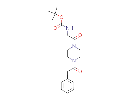 Molecular Structure of 239100-92-6 (1-phenylacetyl-4-[2-(tert-butoxycarbonylamino)acetyl]piperazine)