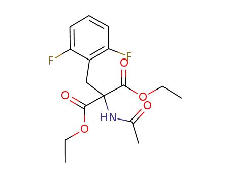 Molecular Structure of 266360-45-6 (Propanedioic acid, (acetylamino)[(2,6-difluorophenyl)methyl]-, diethyl
ester)