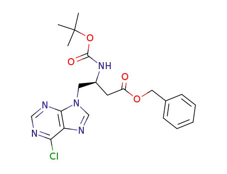 (S)-3-tert-Butoxycarbonylamino-4-(6-chloro-purin-9-yl)-butyric acid benzyl ester