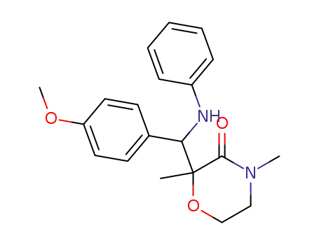 2,4-dimethyl-2-<1-(4-methoxyphenyl)-1-(phenylamino)-methyl>-3-morpholinone