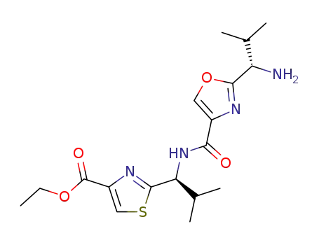 2-((S)-1-{[2-((S)-1-Amino-2-methyl-propyl)-oxazole-4-carbonyl]-amino}-2-methyl-propyl)-thiazole-4-carboxylic acid ethyl ester