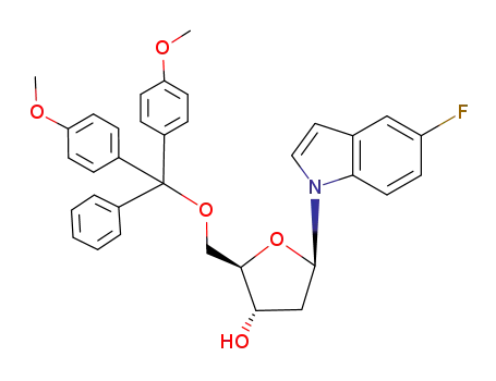 1-[5-(4,4'-dimethoxytrityl)-2-deoxy-β-D-ribofuranosyl]-5-fluoroindole