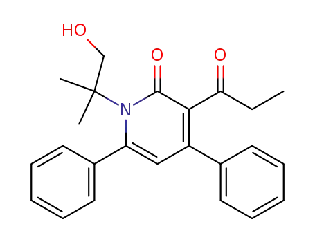 1-(2-hydroxy-1,1-dimethyl-ethyl)-4,6-diphenyl-3-propionyl-1<i>H</i>-pyridin-2-one