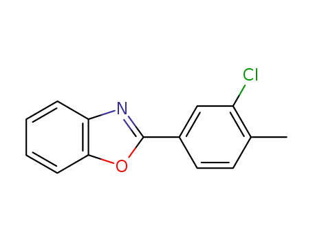 Molecular Structure of 42196-67-8 (Benzoxazole, 2-(3-chloro-4-methylphenyl)-)