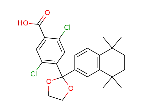 2,5-dichloro-4-[2-(5,5,8,8-tetramethyl-5,6,7,8-tetrahydro-naphthalene-2-yl)-[1,3]dioxolan-2-yl]-benzoic acid