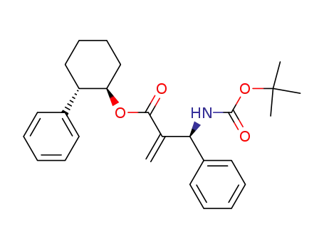 Molecular Structure of 186371-33-5 (2-((S)-tert-Butoxycarbonylamino-phenyl-methyl)-acrylic acid (1R,2S)-2-phenyl-cyclohexyl ester)