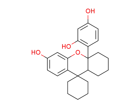 Molecular Structure of 138446-23-8 (4-[1',2',3',4',4'a,9'a-hexahydro-6'-hydroxyspiro(cyclohexane-1,9'-xanthene)-4'a-yl]resorcinol)