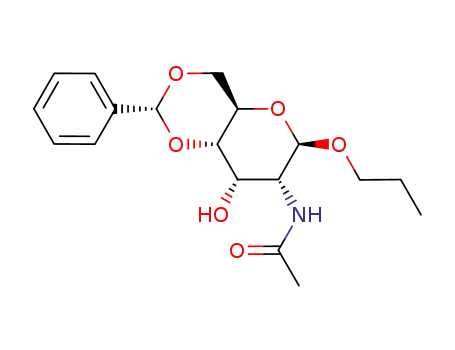 n-propyl 2-acetamido-3-hydroxy-4,6-O-benzylidene-2-deoxy-β-D-allopyranoside