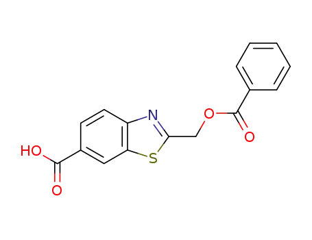 Molecular Structure of 351465-00-4 (2-benzoyloxymethyl-benzothiazole-6-carboxylic acid)