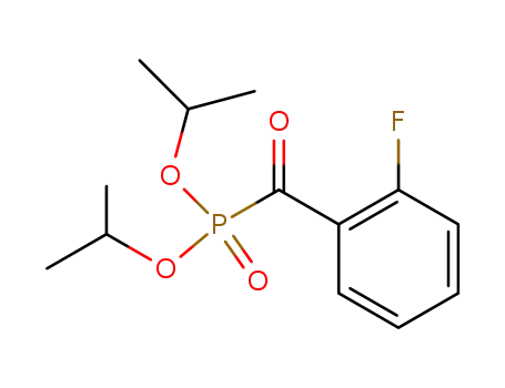 Molecular Structure of 141543-26-2 (Phosphonic acid, (2-fluorobenzoyl)-, bis(1-methylethyl) ester)