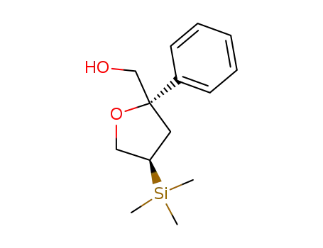 ((2S,4R)-2-Phenyl-4-trimethylsilanyl-tetrahydro-furan-2-yl)-methanol