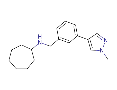 Cycloheptyl-[3-(1-methyl-1H-pyrazol-4-yl)-benzyl]-amine